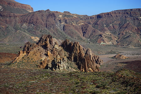 Roque de garcia, Ucanca'ya düzeyi, lav, kaya, Ucanca'ya, Tenerife, Caldera