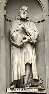 Galileo, Galilei, standbeeld, Galileo galilei, Florence, illustraties, Senior volwassene
