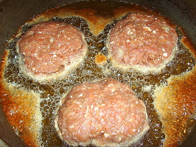 Deep vet frituren, sear, Federale Republiek Joegoslavië, olie, vettig, vet, gehakt vlees