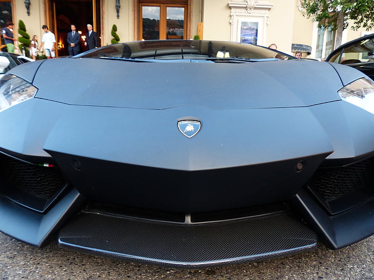 Lamborghini, cotxe esportiu, cotxe de carreres, auto, flitzer, negre, elegant