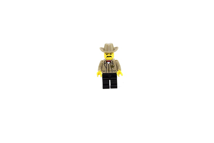šerif, LEGO, Západ, izolovaný, bílá, Studio, důvěra