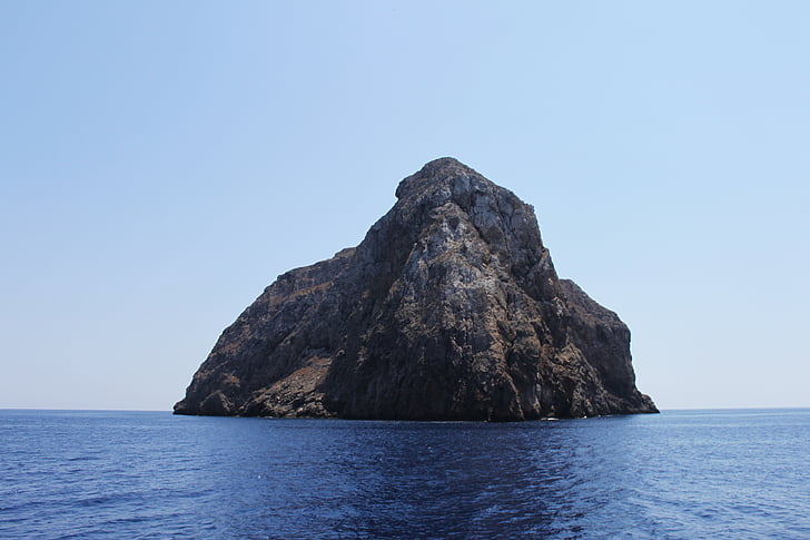 eiland, Rock, Cliff, pure gezicht, steile, zee, natuur