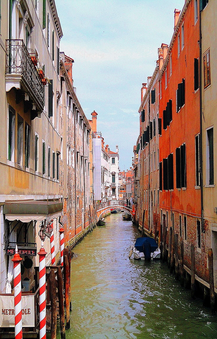 Venetië, kanaal, huizen, oude huizen, stad, Italië, Straat