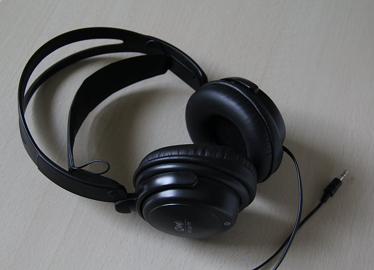 fones de ouvido, áudio, preto, músicas, mp3, música, ouvir música