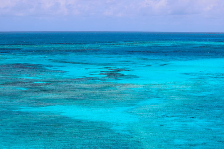 modrá, oceán, Já?, voda, Tropical, Barva vody, léto