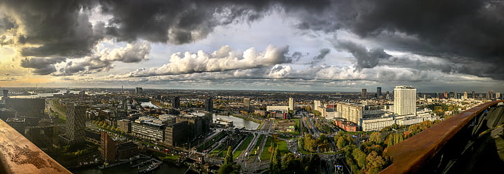 Rotterdam, Holandia, Wieża Euromast, Grand view