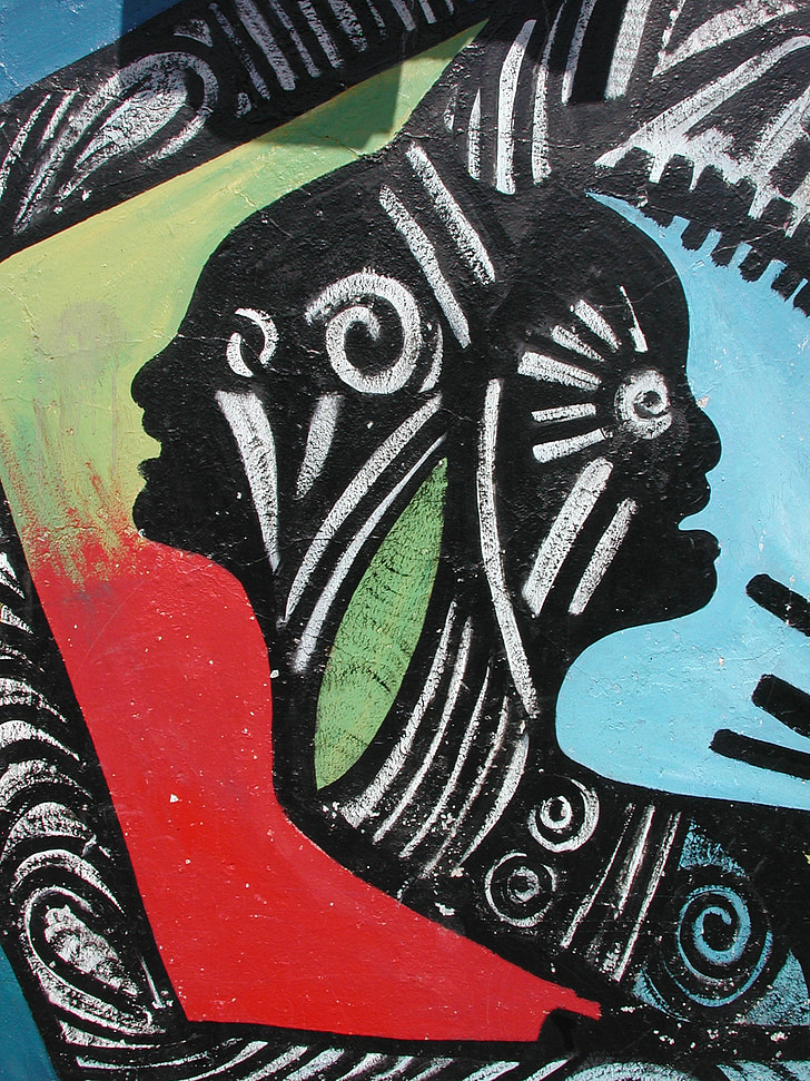 Callejon de hamel, afro kubánské, barvy, pop-art, ilustrace