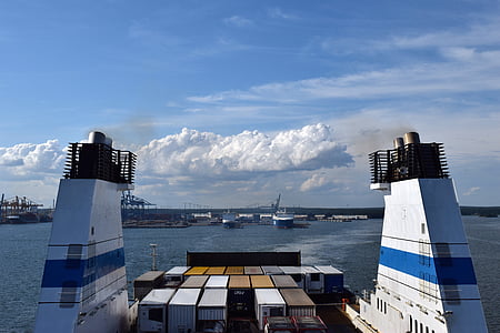 con tàu, container, Port, Helsinki, Phần Lan, tàu container, Scandinavia
