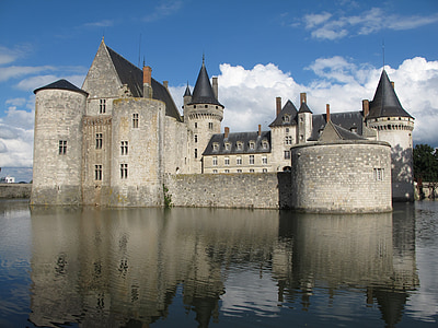 Château de sully sur loire, Chateau de sully a la vall del Loira, moated castell, Castell a França, llocs d'interès, Romanç, arquitectura