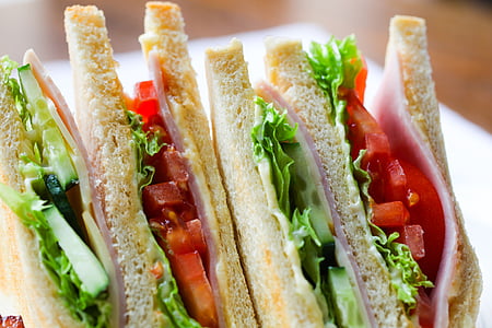 sandwich, toast, mat, frokost, delikatesser, Restaurant, fersk mat