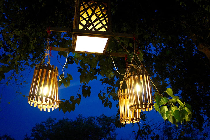 lanterne, lumière, lampe, faisceau lumineux, éclairage, nuit, astucieusement