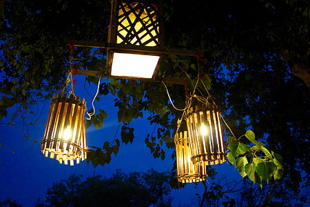 lantern, light, lamp, light beam, lighting, night, artfully