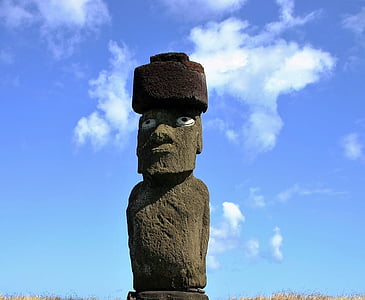 Chile, mohai, escultura, Deus, religião, Olha, chapéu