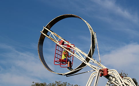 theme park, rotary wheel, child, boy, fun, sky, sitterdorf