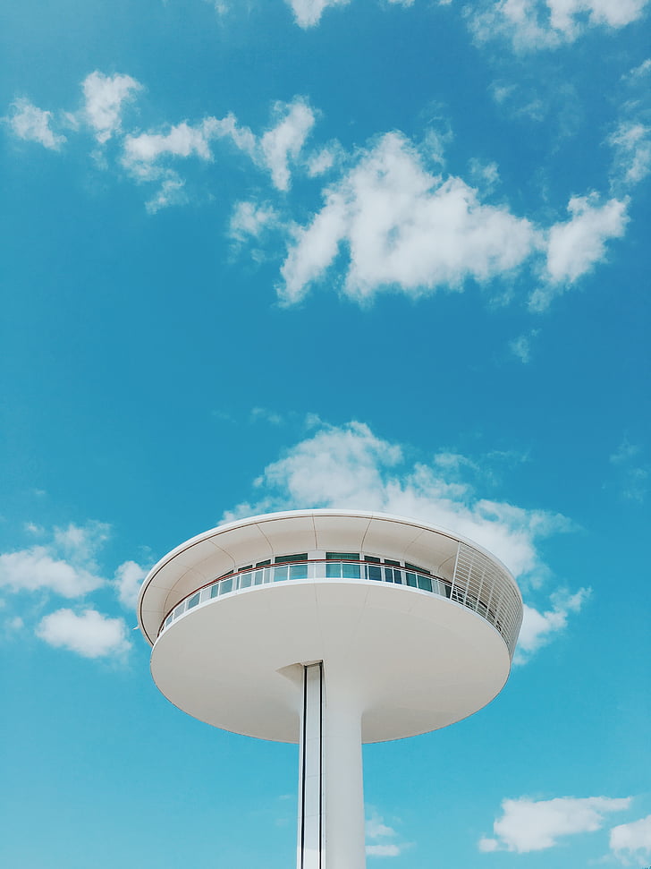 architecture, clouds, perspective, sky, tower