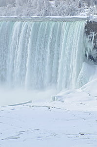 Patkó-vízesésre, Niagara-vízesés, téli, jég, hó, fagyasztott, természet