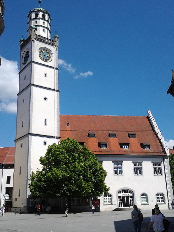 Igreja, Historicamente, Monumento, Ravensburg, edifício, centro histórico