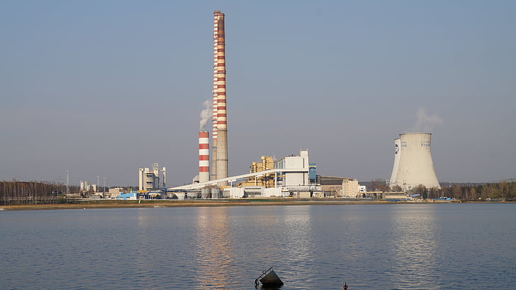 coal fired power plant, rybnik, power plant, cooling towers, generating, chimney, coal-fired