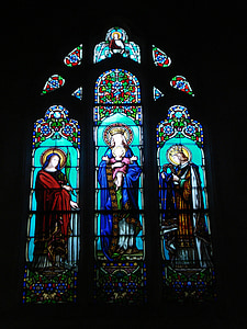 målat glas, kyrkan, Domkyrkan, ljus, färg, öppenhet, Basilica