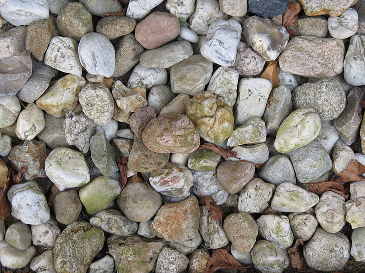 stones, bed, grey, backgrounds, pattern, rock - Object, material