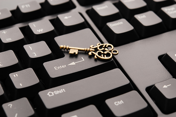 klávesnica, kľúč, úspech, plán, online, podnikanie, počítač