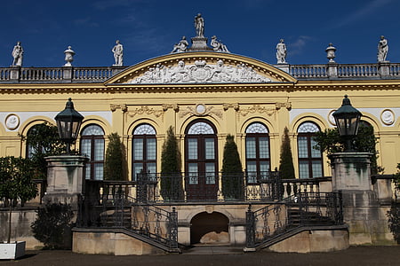 Laranjal, Kassel, edifício, Castelo, vista parcial, arquitetura