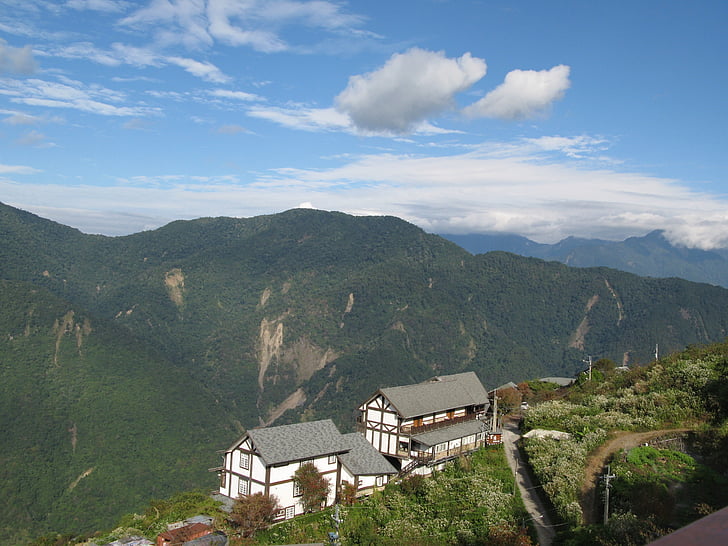 Taiwan, Taichung, Re di ching di fattoria, vista, si affacciano, paesaggio, montagna