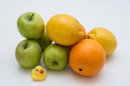 limón, naranja, Apple, alimentos, fruta, fresco, cítricos
