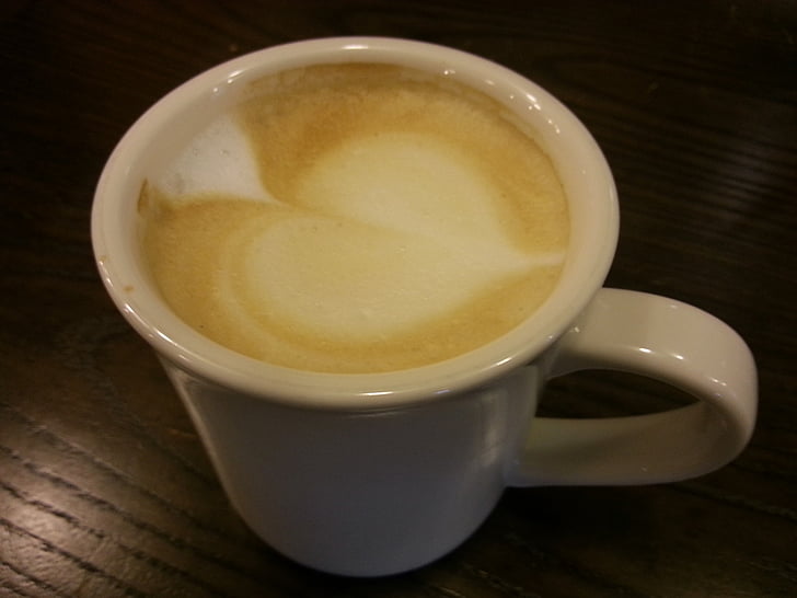 coffee, latte, hart, mug