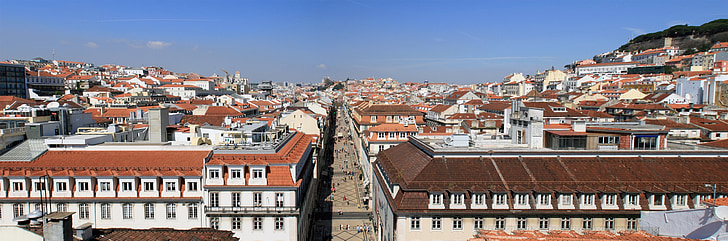 Augusta street, nízká, Lisabon, Portugalsko