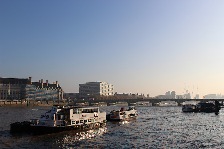 Thames, reka Temza, London, reka, mesto, most, vode