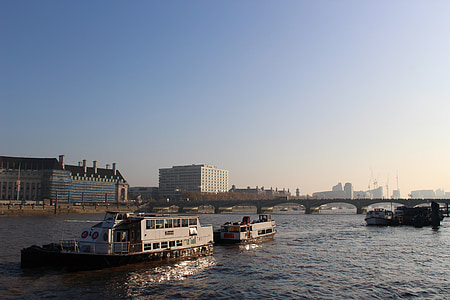 Темза, река Темза, Лондон, река, град, мост, вода