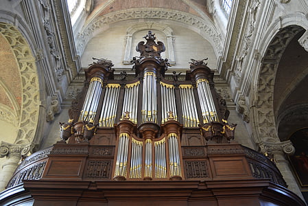 organ, hudobný nástroj, kostol, Abbey grimbergen