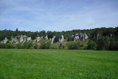 Klippe, Naturpark Altmühltal, zwölf Apostel, Rock, Rock-Gruppe, Landschaft, Orte des Interesses