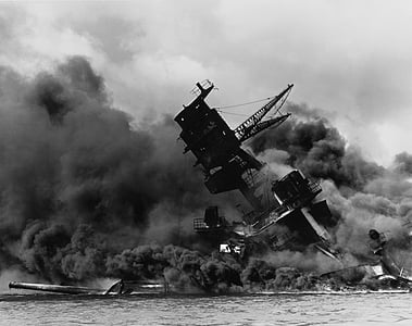 珍珠港, 船舶, 军舰, 摧毁了, 接收器, 沉没, 采取