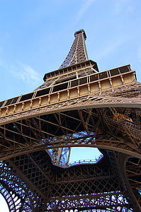 Paris, Eiffel, Francija, ainava, Eifeļa tornis, pilsētas apgaismojums, būvniecība