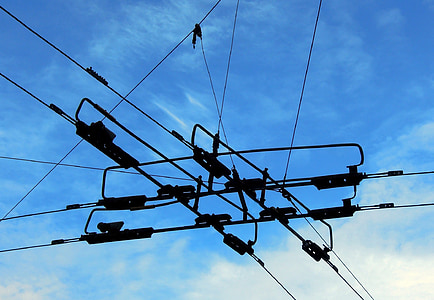 trolley, Wire, nuværende, spænding, elektricitet, Engineering, højspændingsledning