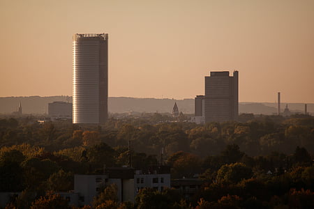 Bonn, Bonn-Turm, langer eugen, Wolkenkratzer, Dämmerung, Twilight, Abendsonne