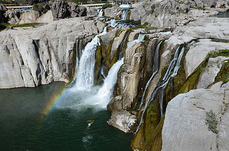 アイダホ州, アメリカ, アメリカ, 自然, 滝, 双子の場合, スネーク川