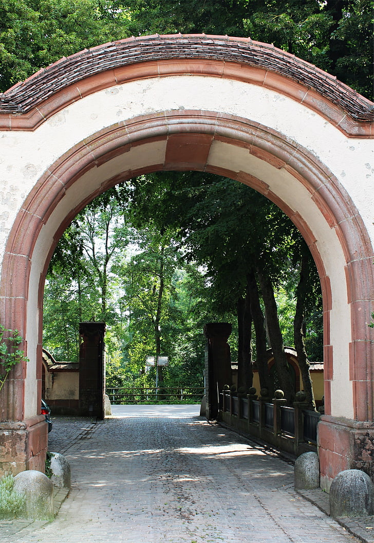 portal, antique, old, stately, passage, goal, archway