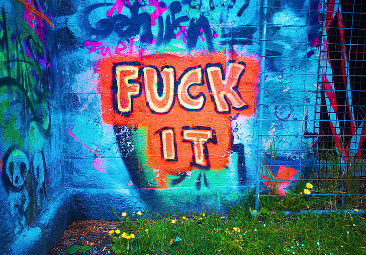Graffitti, Sprüher, Street-art, unhöflich, Teens, Vandalismus, Graffiti