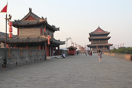 den gamle hovedstad, Xi'an, kinesisk kultur, byens mure