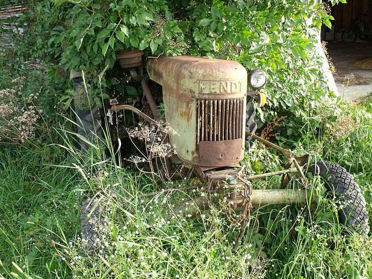tractor, tractor antic, natura, vehicle, metall, Rusted, tractors
