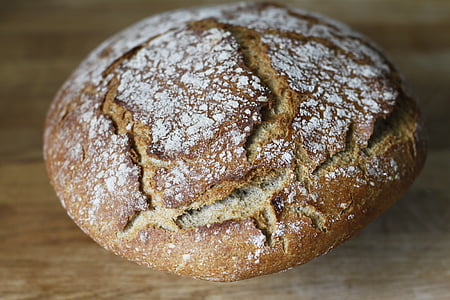 面粉, 黑麦, 面包, 自制的, 厨房, 详细说明, 自制面包