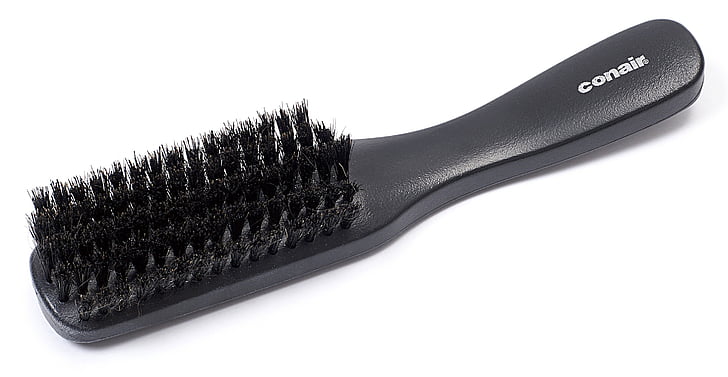 hair brush, conair, brush, black, single object, work tool, white background