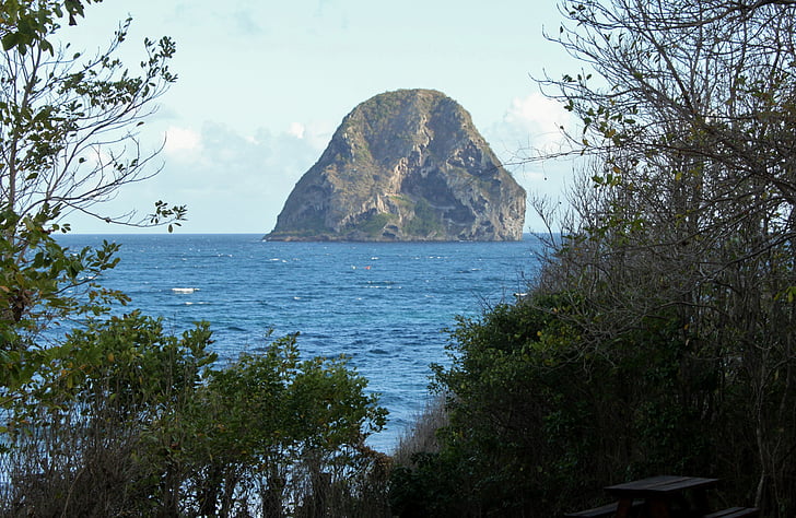 Martinik, Diamond, oceán, Rock Diamond, pláž