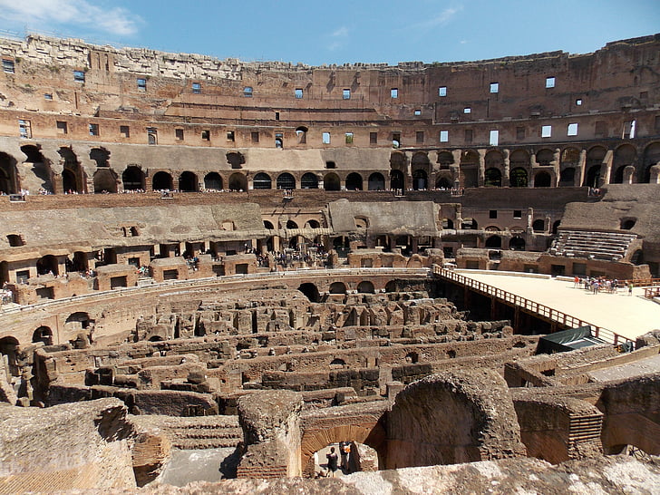 Колизеум, Рим, Италия, архитектура, амфитеатър, Арена, гладиатори