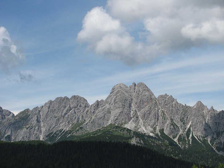 Carnia, Dolomity, Hora, krajina, Itálie, obloha, Rock
