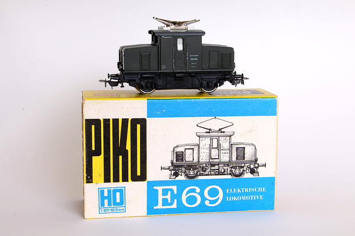 modelo, maqueta, El loco, locomotiva elétrica, PIKO, DDR, transporte