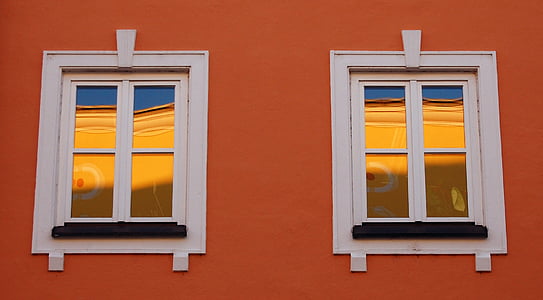 Золотий, Роздуми, Windows, вікно, помаранчевий колір, жовтий, немає людей